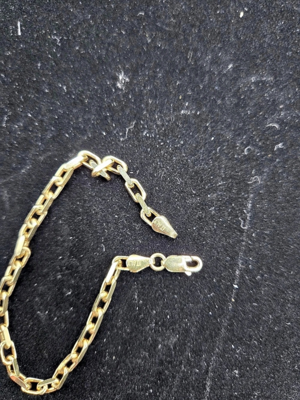 Gold Plated Sterling Silver 925 Link Chain Bracelet